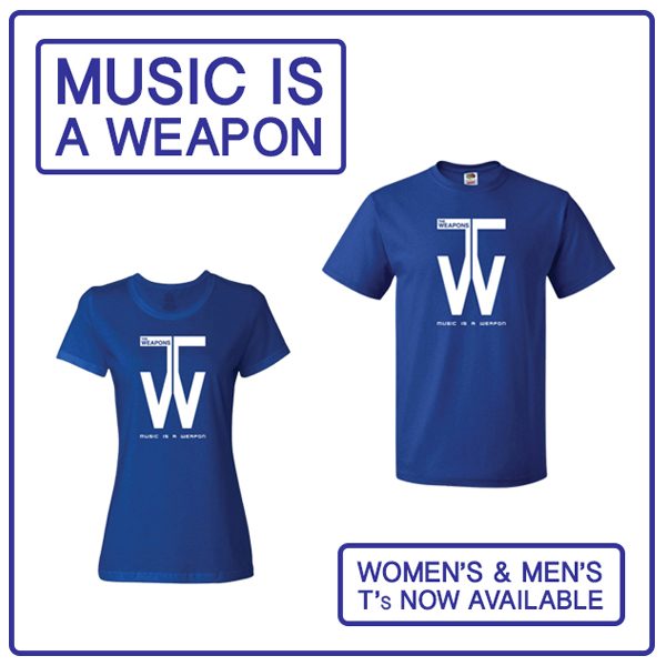Music is a Weapon - Hand Screened T-Shirt
