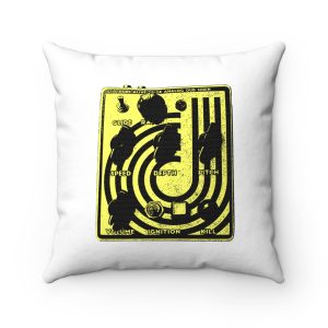 Yellow Dub Siren Square Pillow