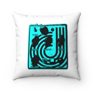Teal Dub Siren Square Pillow