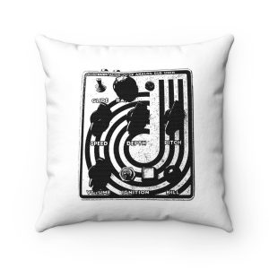 White Dub Siren Square Pillow