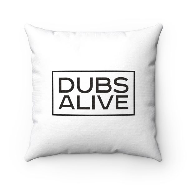 White Dub Siren Square Pillow - Image 2