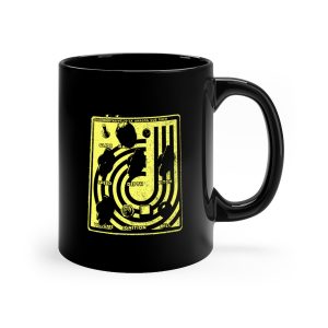Dub Siren & Stamp Logo Black Mug (Small)