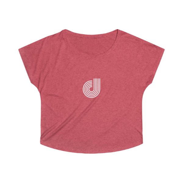 Letter Logo Women's Tri-Blend Dolman - Image 10